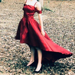 Red High Low Prom Dress